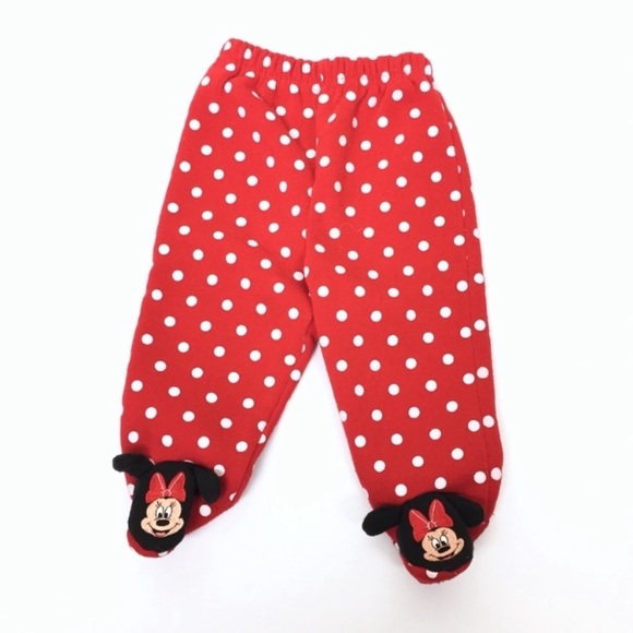 Vintage Other - Vintage Disney Minnie Mouse polka dot footie pants size 6-9 months